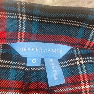 NEW Draper James Georgia Check Plaid Print Pattern Kick Ankle Cropped Pants 0
